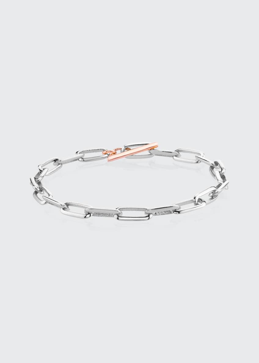 Lizzie Mandler Fine Jewelry Silver Edge Oval Link Chain Bracelet ...