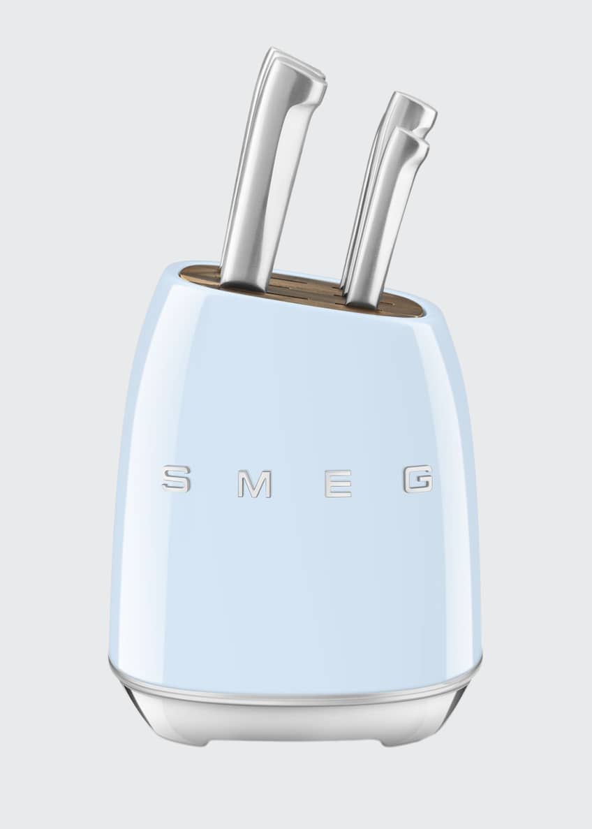 smeg knife block blue