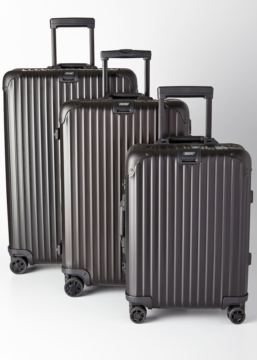 Rimowa Topas Stealth Luggage, Locks & Handles on Left Side & Matching