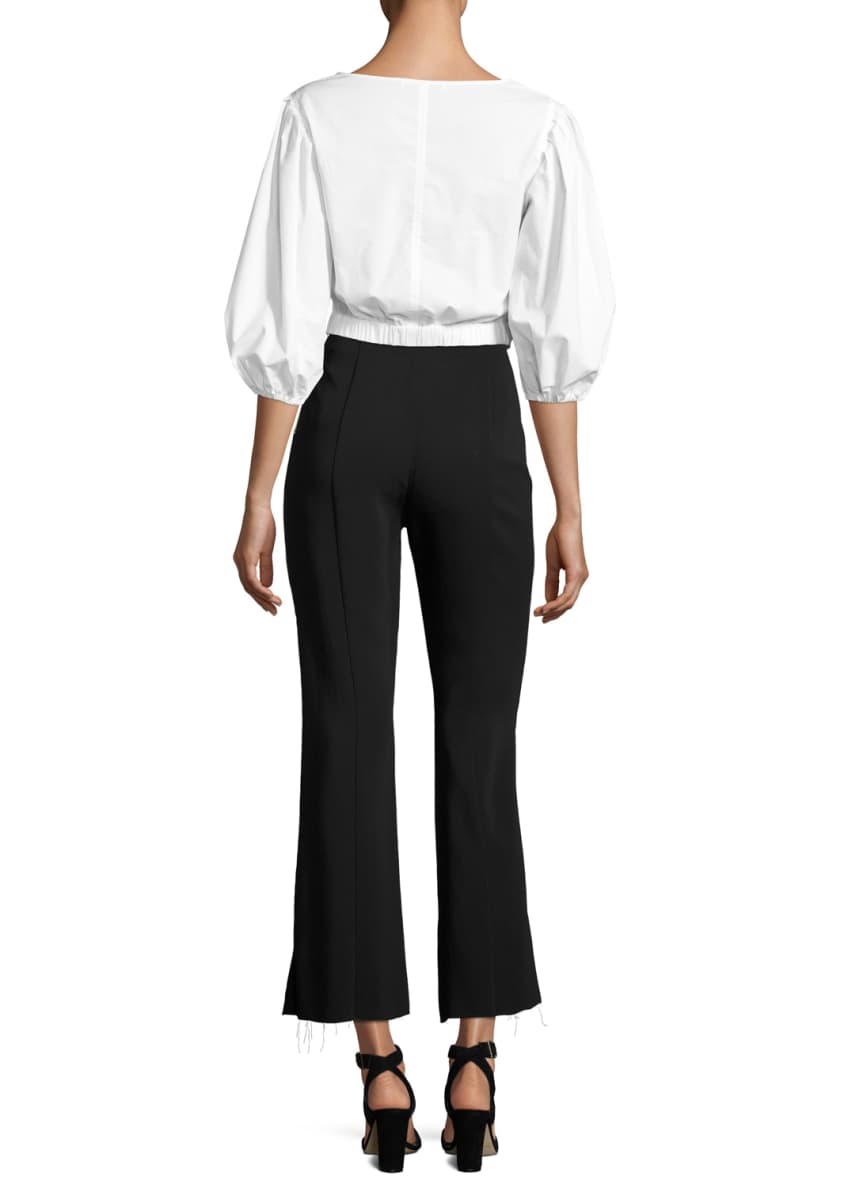 Haven Three-Quarter Sleeve Wrap Top, White and Matching Items Image 2 of 2