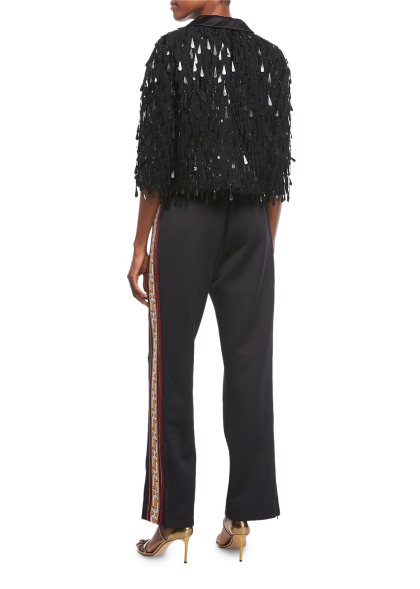 Paillette-Embellished 3/4-Sleeve Jacket and Matching Items Image 2 of 2