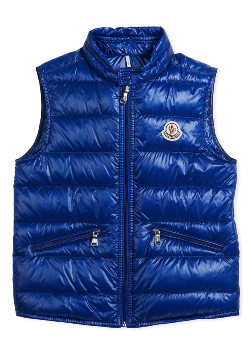 Moncler Gui Down Puffer Vest, Blue, Size 4-6 and Matching Items ...