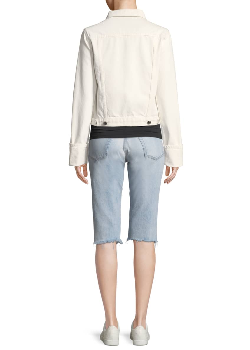 Helmut Lang Calf Leather Denim Detail Jacket And Matching Items And Matching Items Bergdorf Goodman 