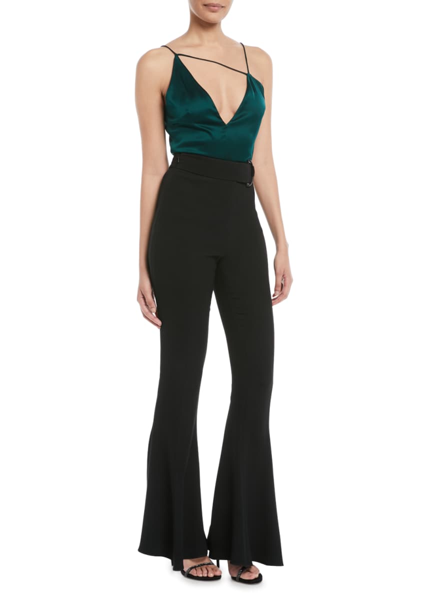 Charmeuse Deep V Asymmetric-Neck Cami and Matching Items Image 1 of 2