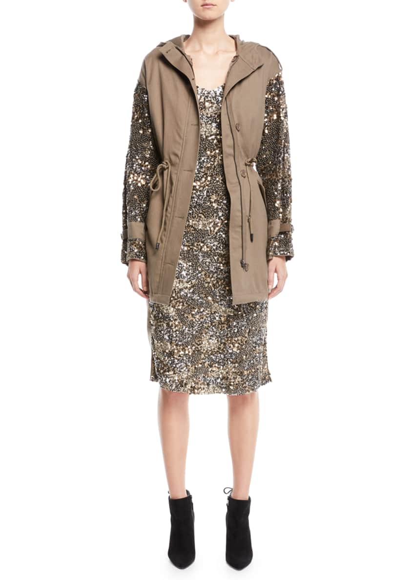 Tadita Embellished-Sleeve Coat and Matching Items Image 1 of 2