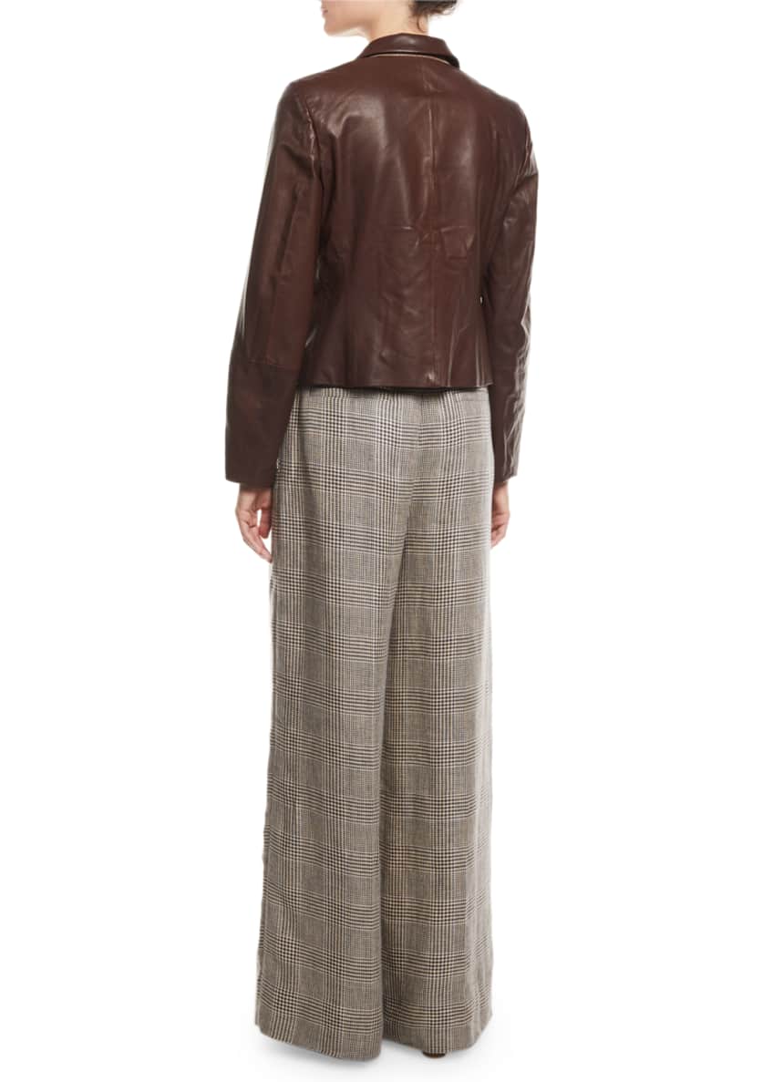 Country Leather One-Button Blazer Jacket and Matching Items Image 2 of 2