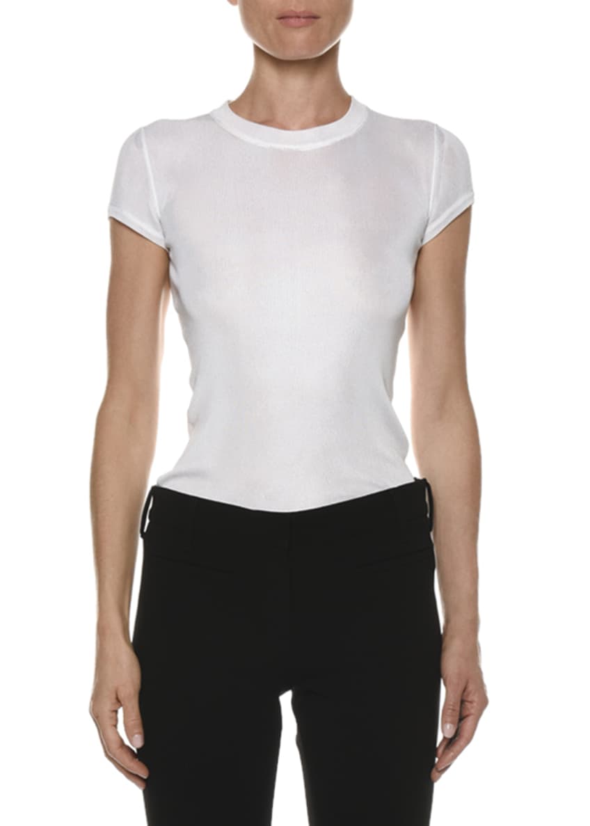 TOM FORD Crewneck Short-Sleeve Knit Muscle Tee Image 2 of 3