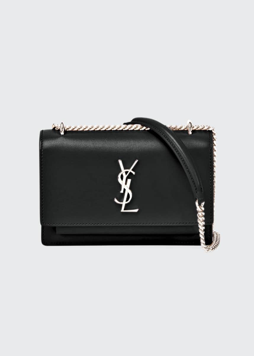 all black ysl purse