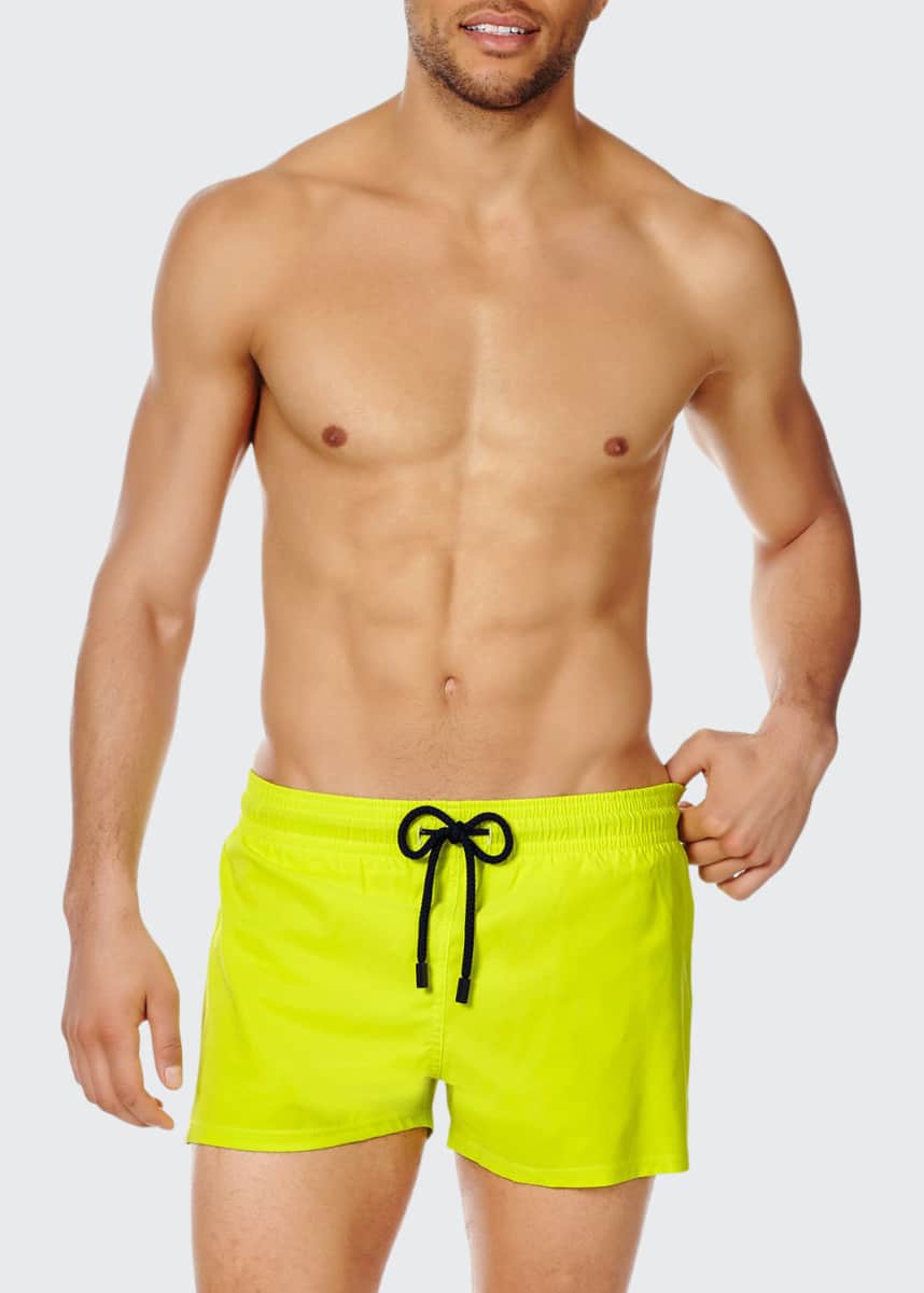 mens neon yellow swim shorts