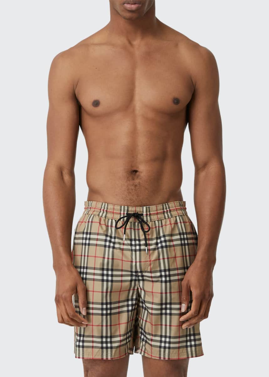 mens burberry swim trunks