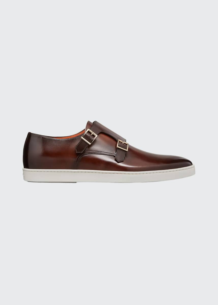 santoni leather shoes