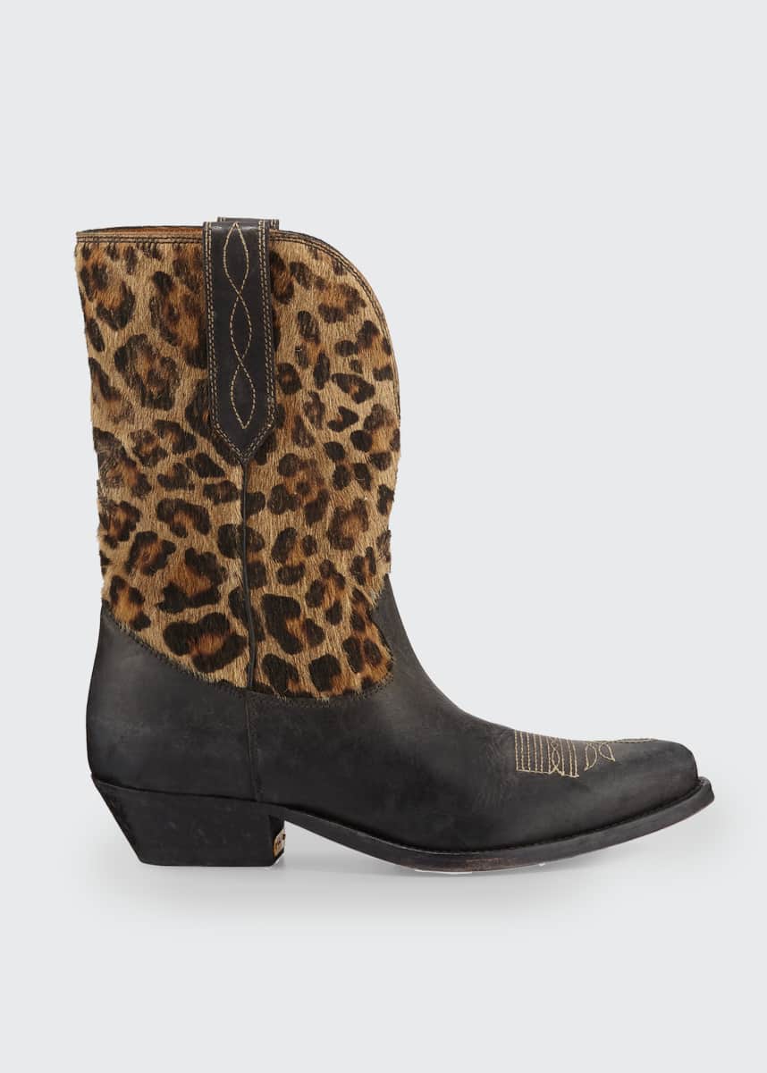 golden goose leopard boots