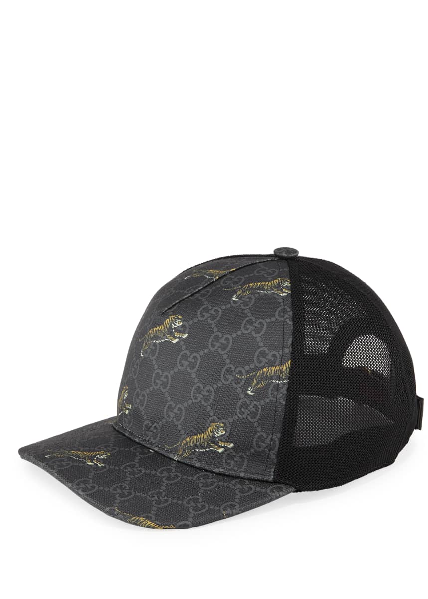 gucci tiger cap black