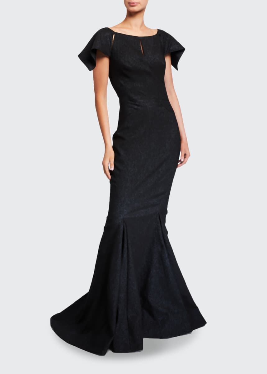 zac posen black gown