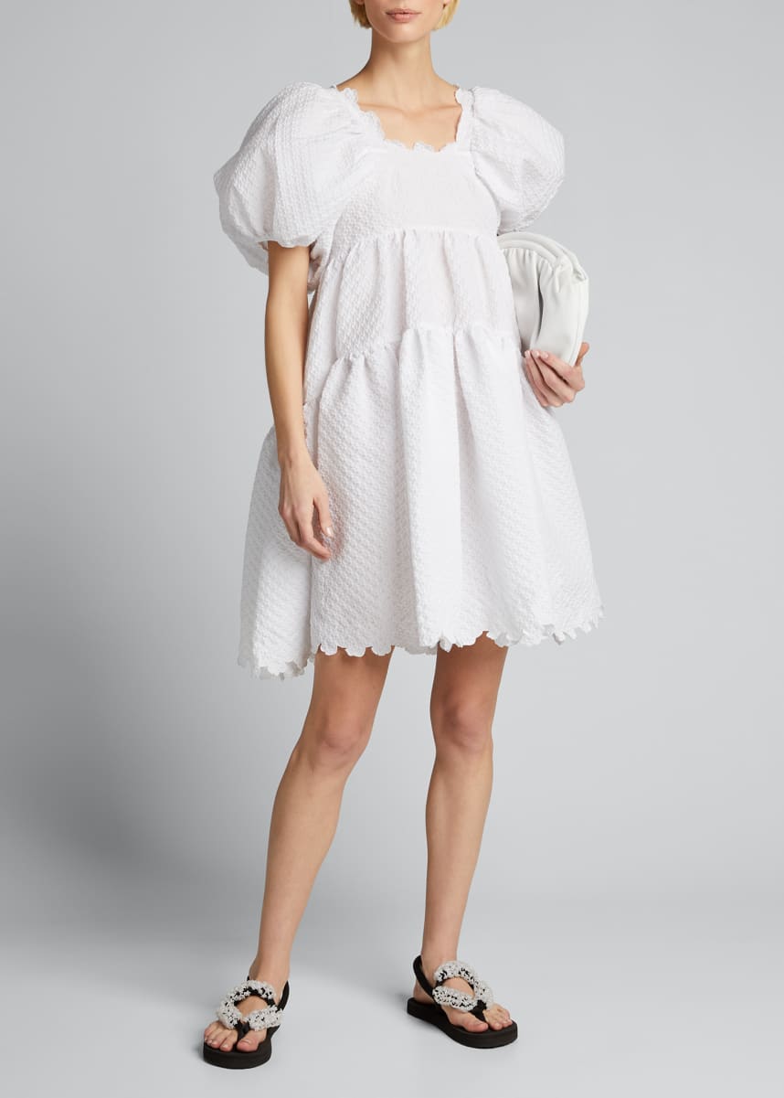 cecilie bahnsen pink babydoll dress