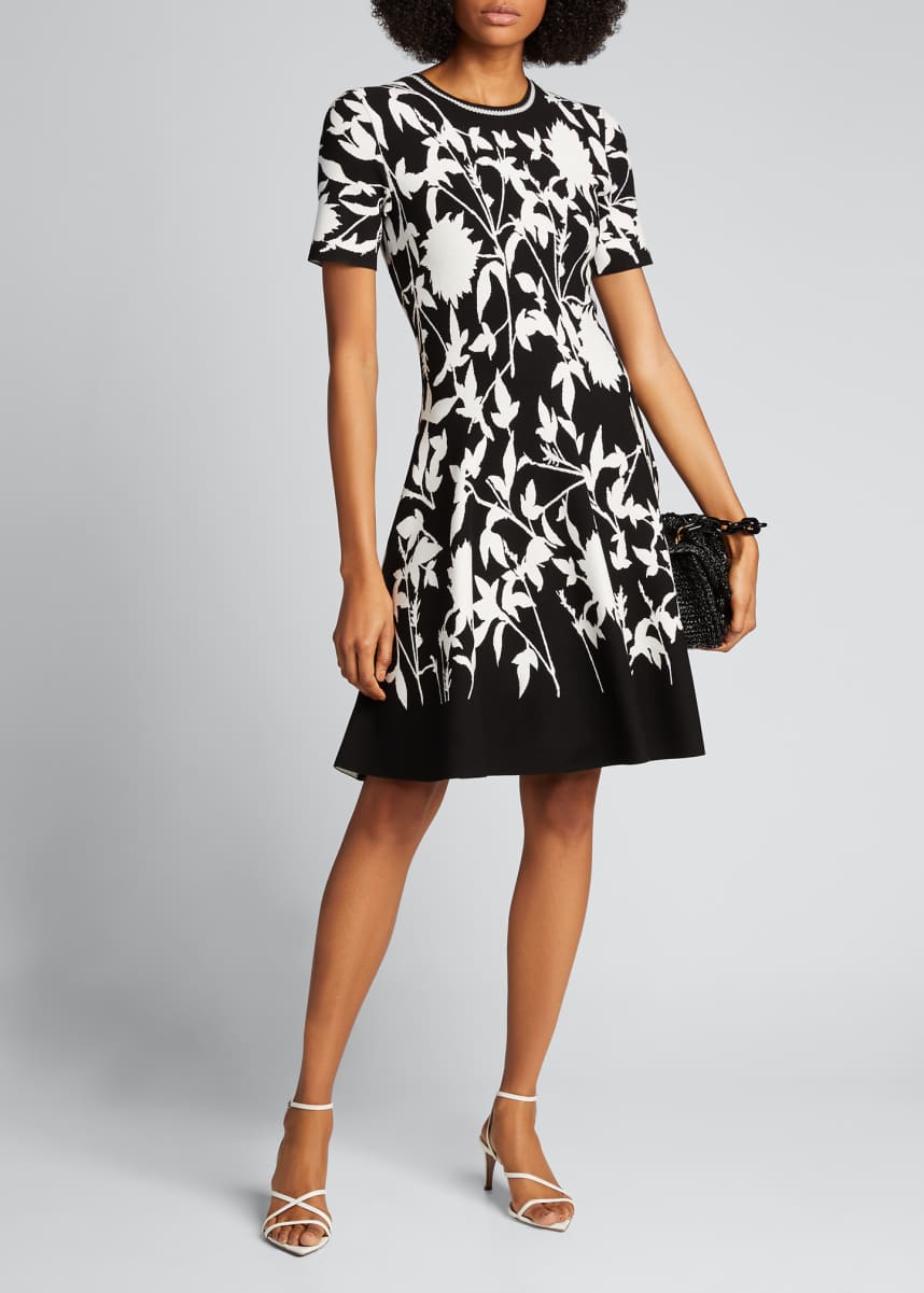 oscar de la renta black and gold dress