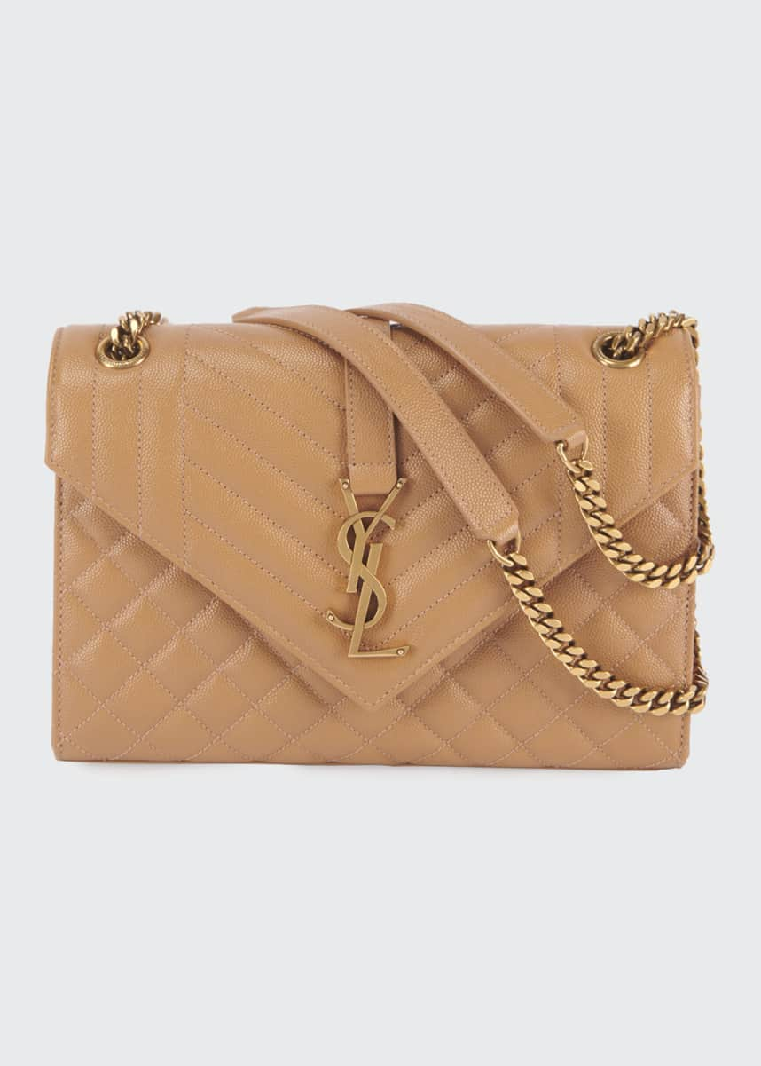 v flap monogram ysl medium envelope chain shoulder bag