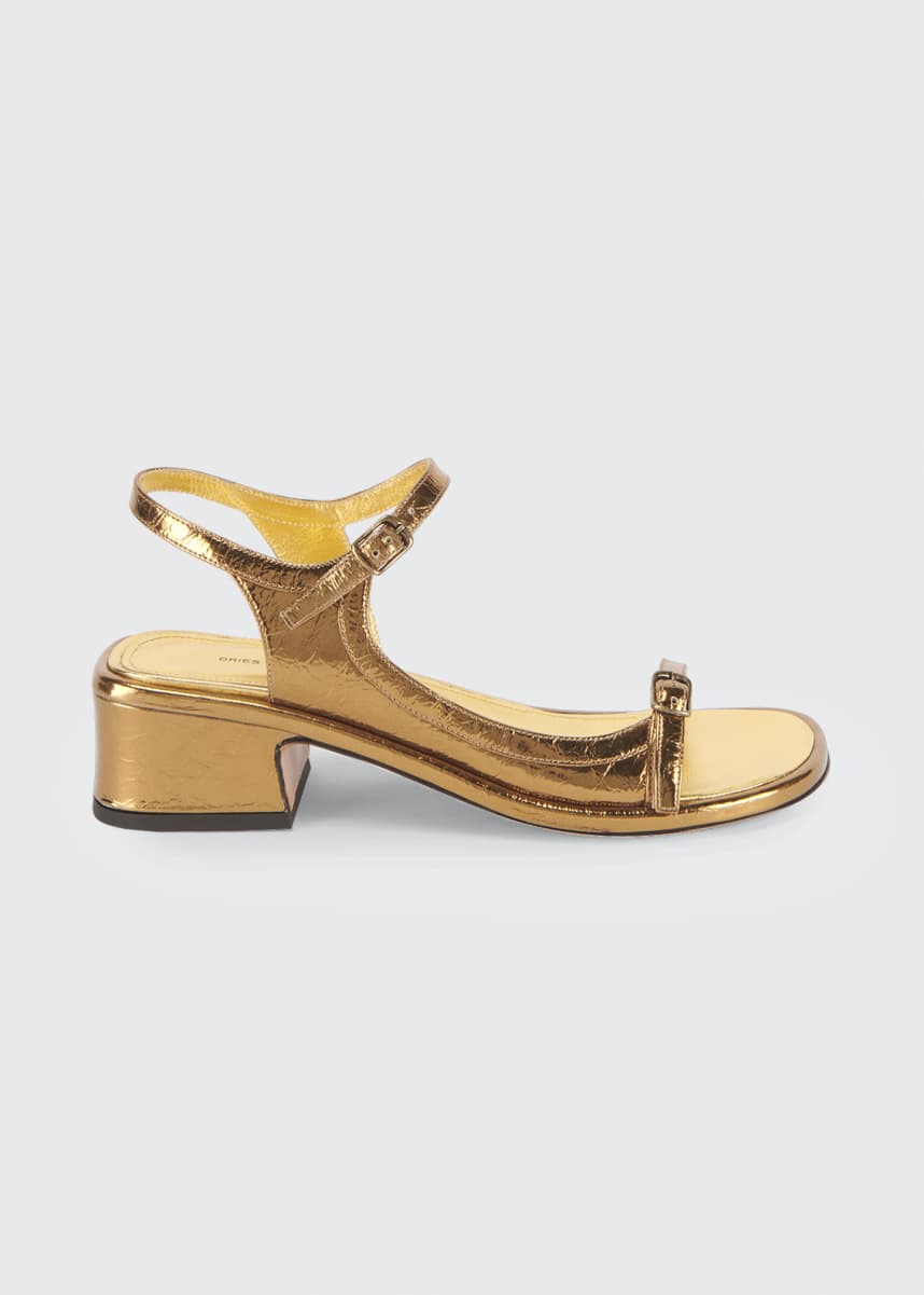 dries van noten gold boots