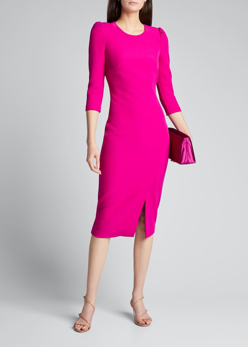 front slit sheath dress