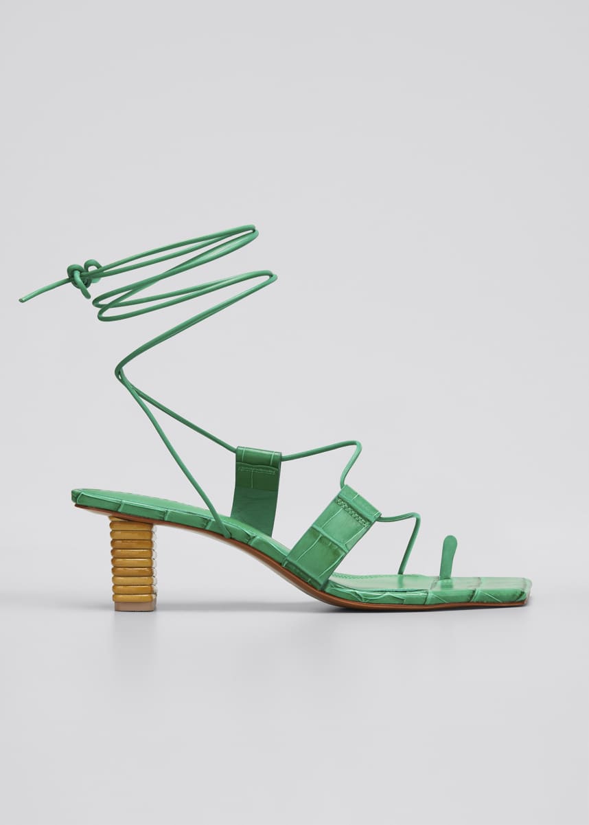 mercedes castillo gold sandals