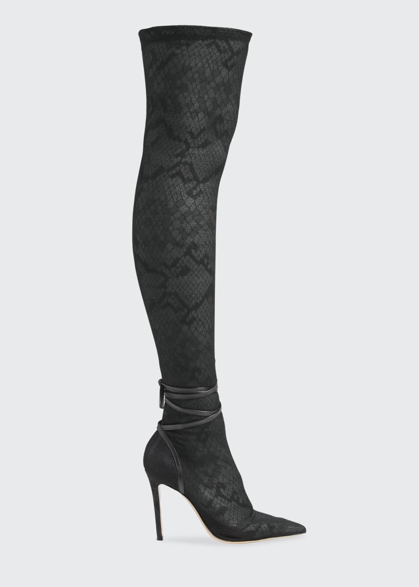 gianvito rossi stretch lace sock booties