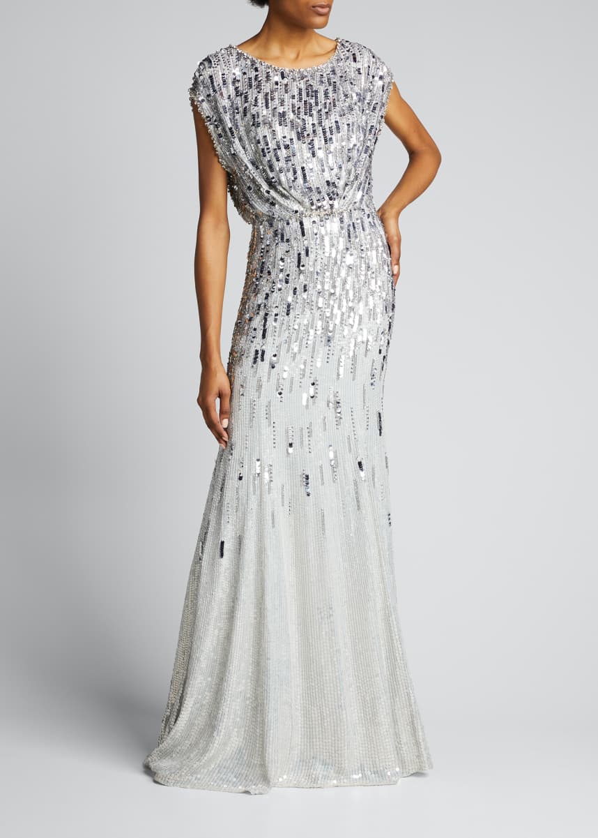 jenny packham embellished lace gown