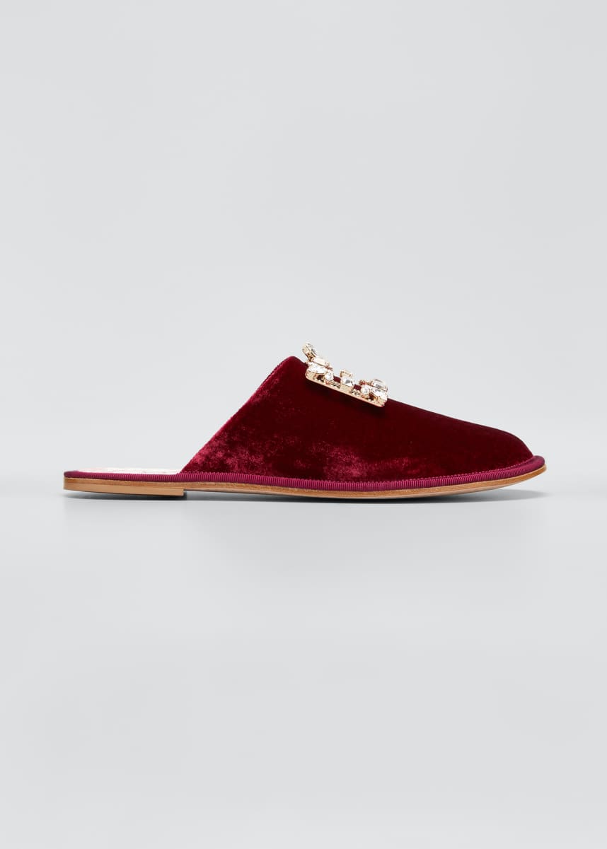 roger vivier velvet flats