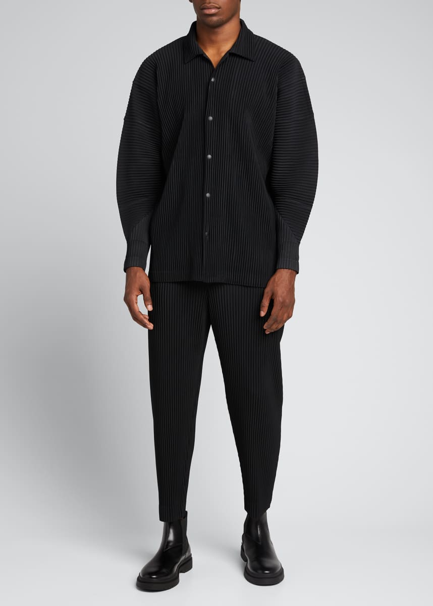 homme plisse black trousers