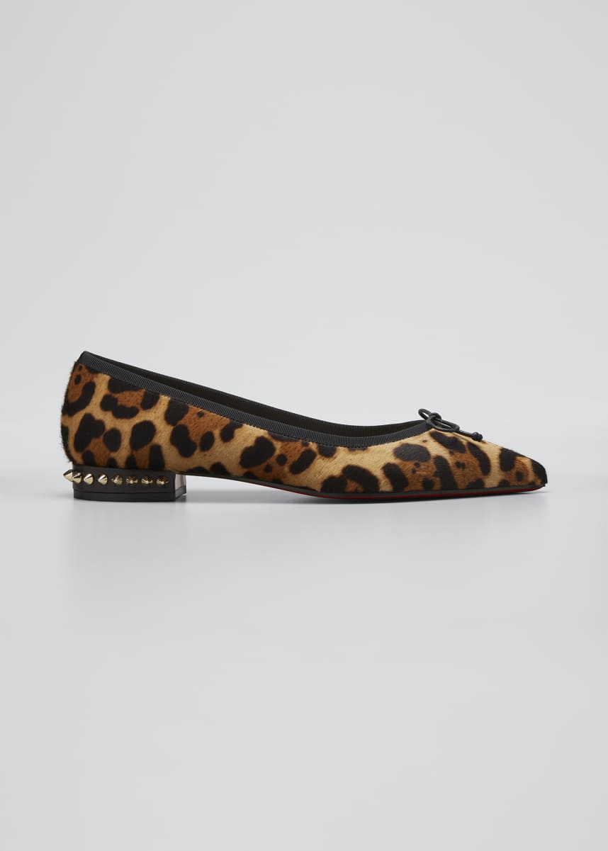 louboutin leopard flats