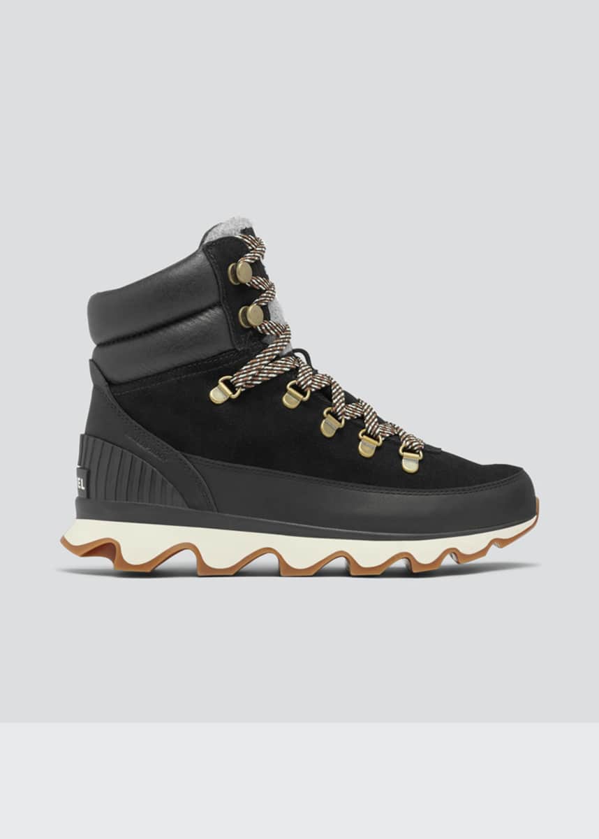 sorel kinetic conquest mixed leather hiker boots