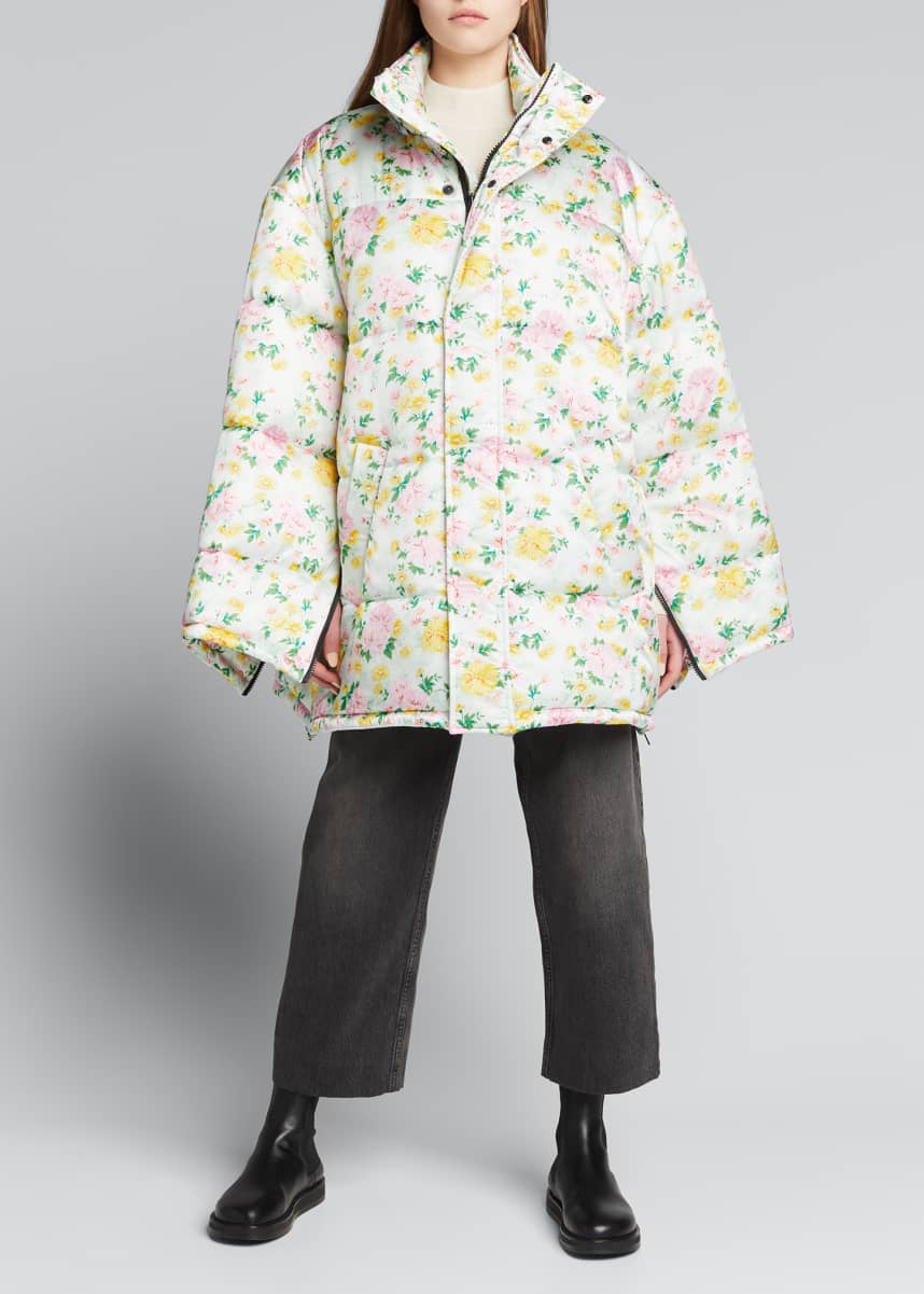 balenciaga flower print jacket
