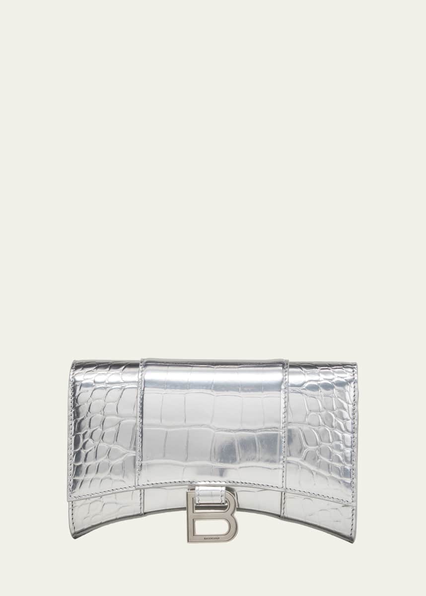 balenciaga women's hourglass wallet on chain