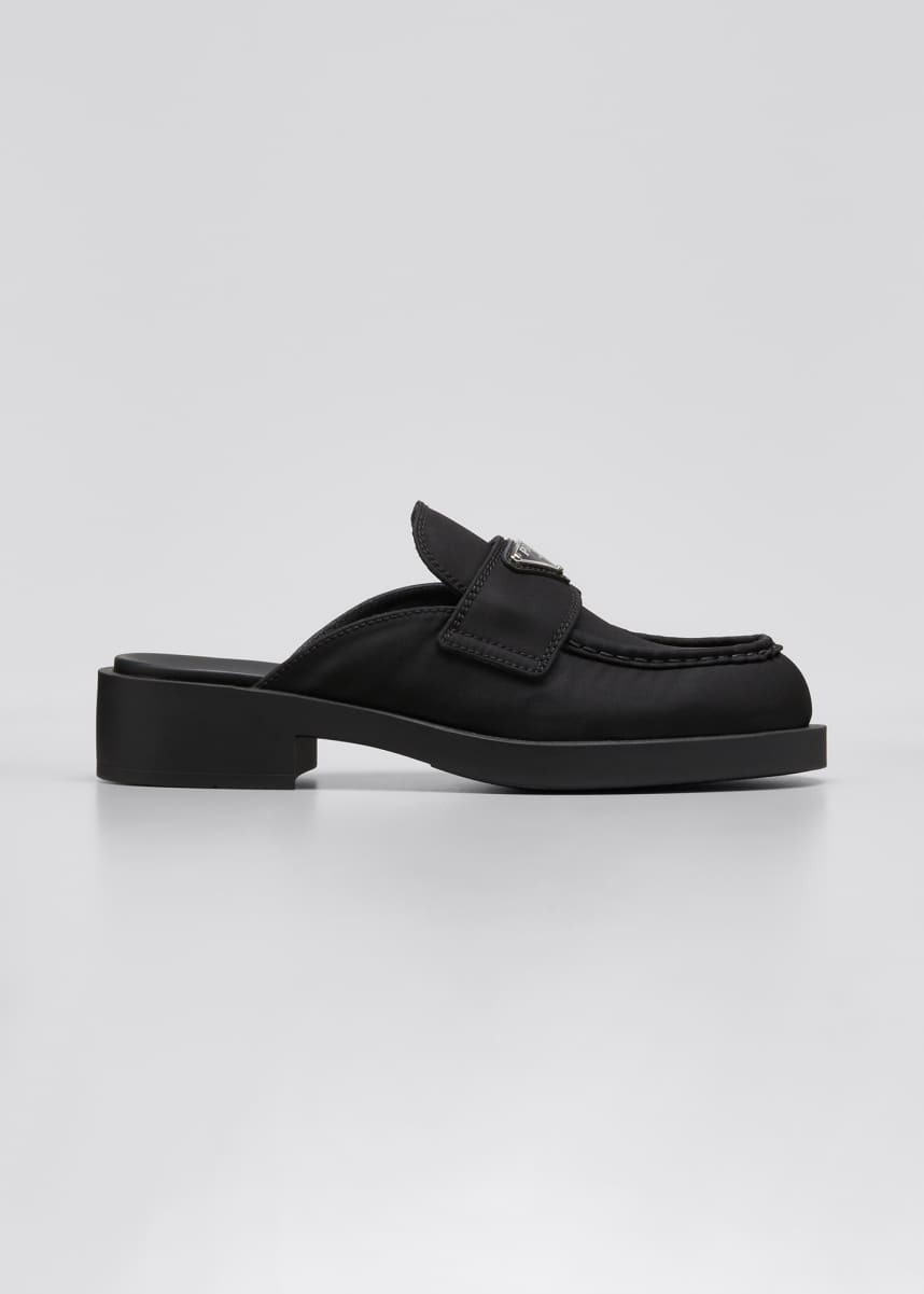 Designer black mules clearance