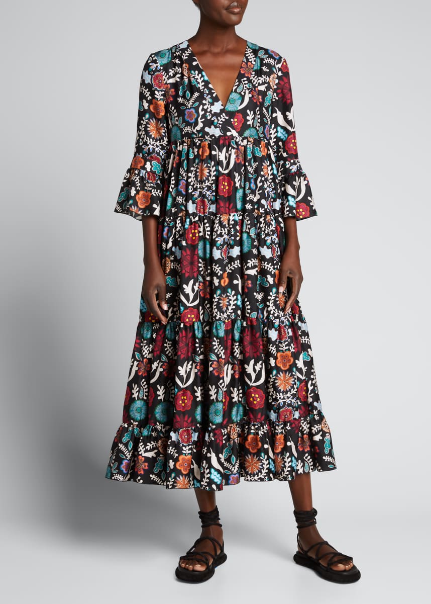 素晴らしい品質 DoubleJ La ラダブルジェー レディース ワンピース ラダブルジェー DoubleJ La レディース Black dress mini poplin cotton-blend floral-print 24/7 ワンピース・ドレス ミニ丈 ワンピース - ワンピース、チュニック