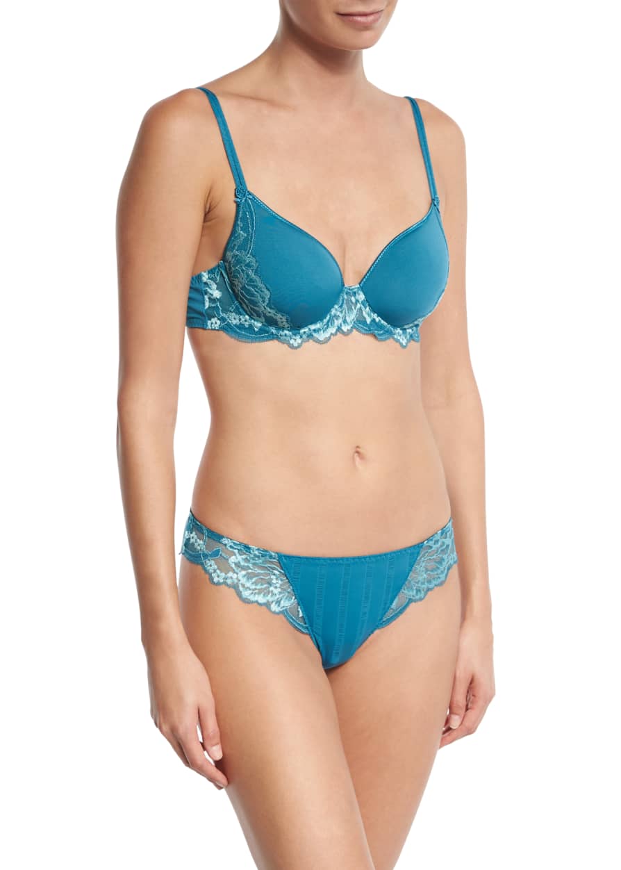 Simone Perele Amour 3d Plunge Bra Tanga Thong Matching Items Bergdorf Goodman