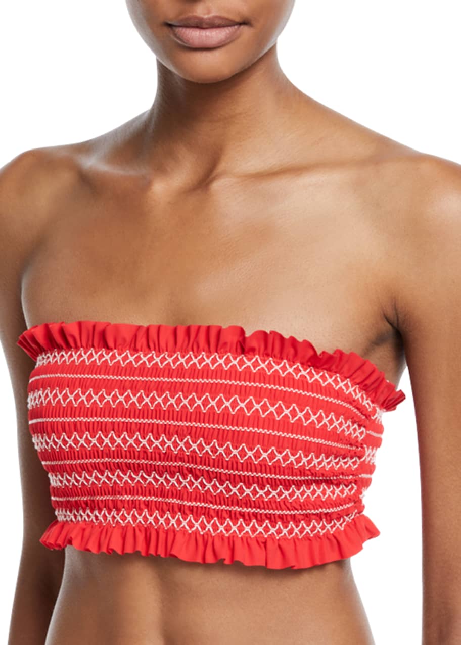 tory burch costa bandeau bikini top