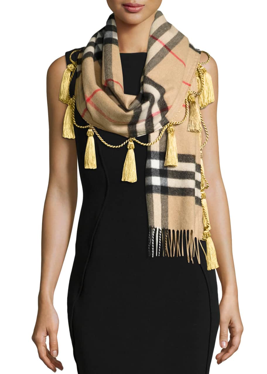 Burberry tassel scarf online