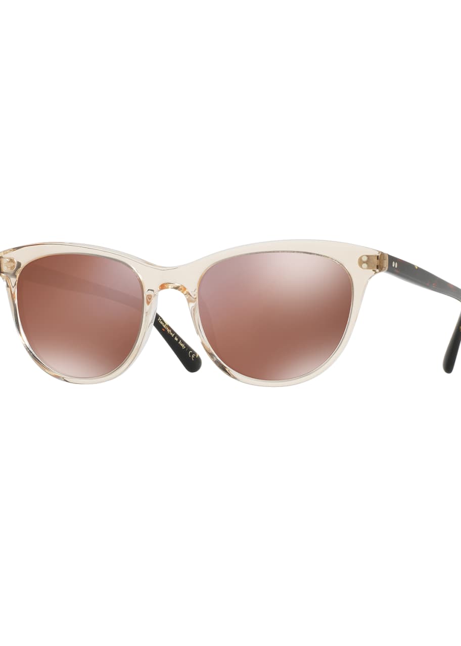 Oliver Peoples Jardinette Mirrored Square Sunglasses Bergdorf