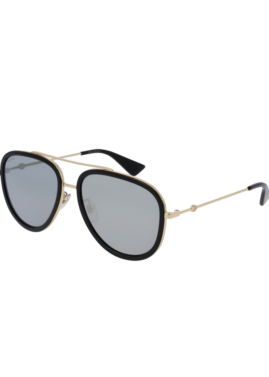 Gucci Metal Pilot Sunglasses, Gold - Bergdorf Goodman
