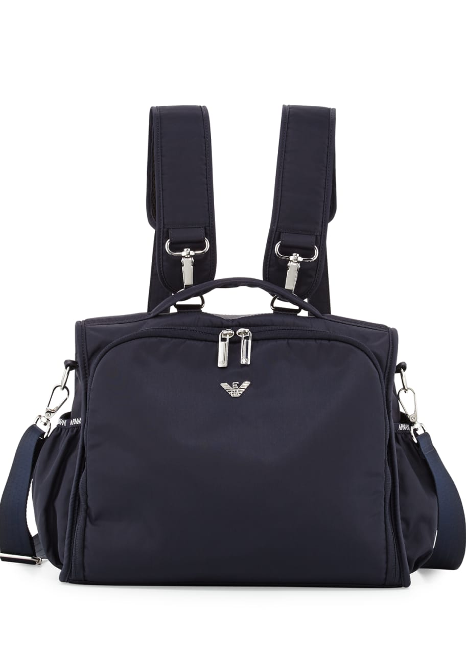 Armani Junior Nylon Backpack Diaper Bag, Navy Bergdorf Goodman