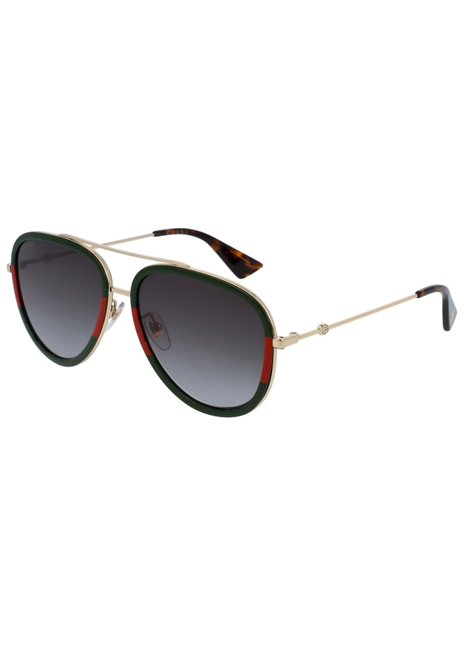 gucci aviators red and green