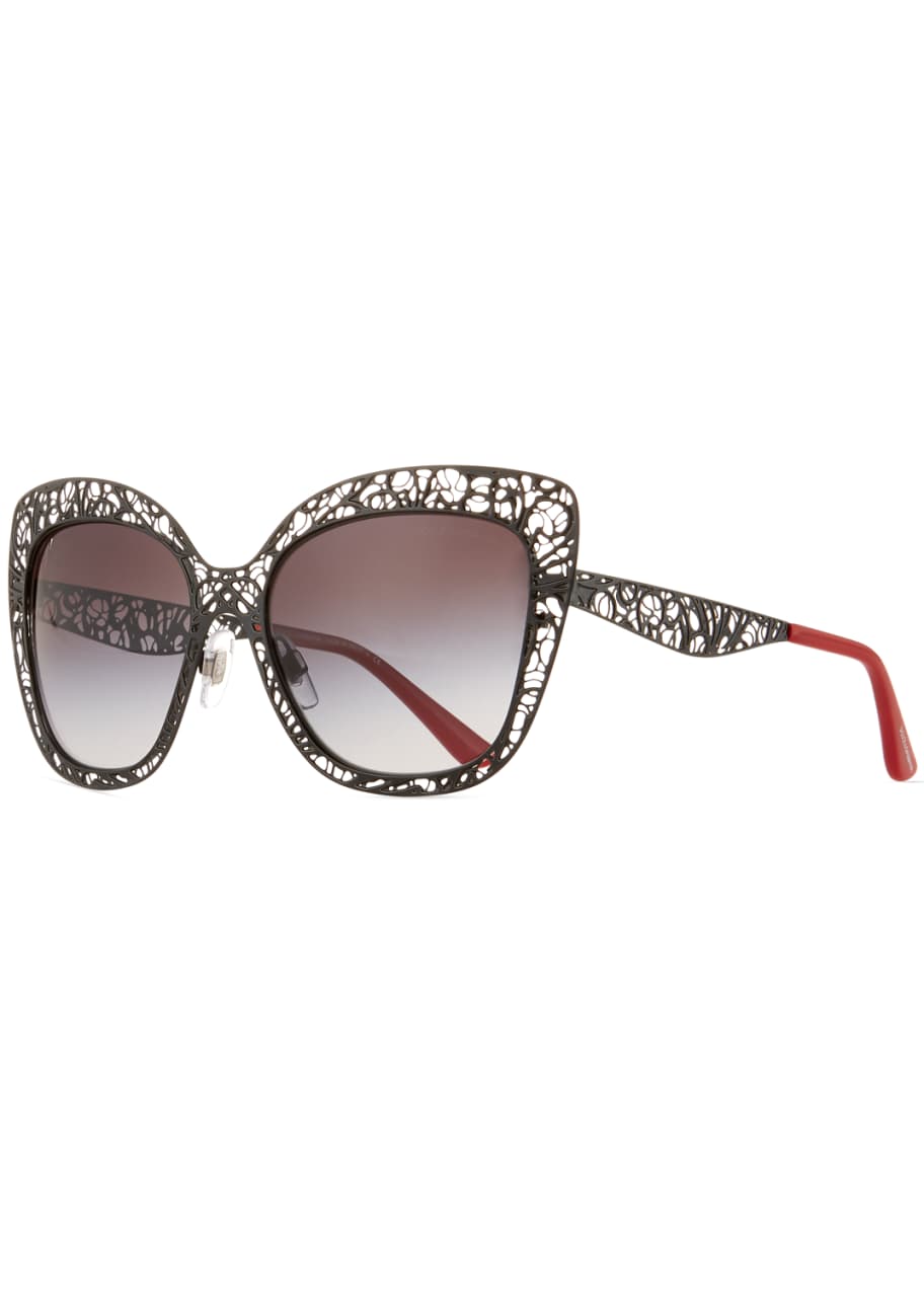 Dolce And Gabbana Lace Sunglasses DG LACE Sunglasses In Black For