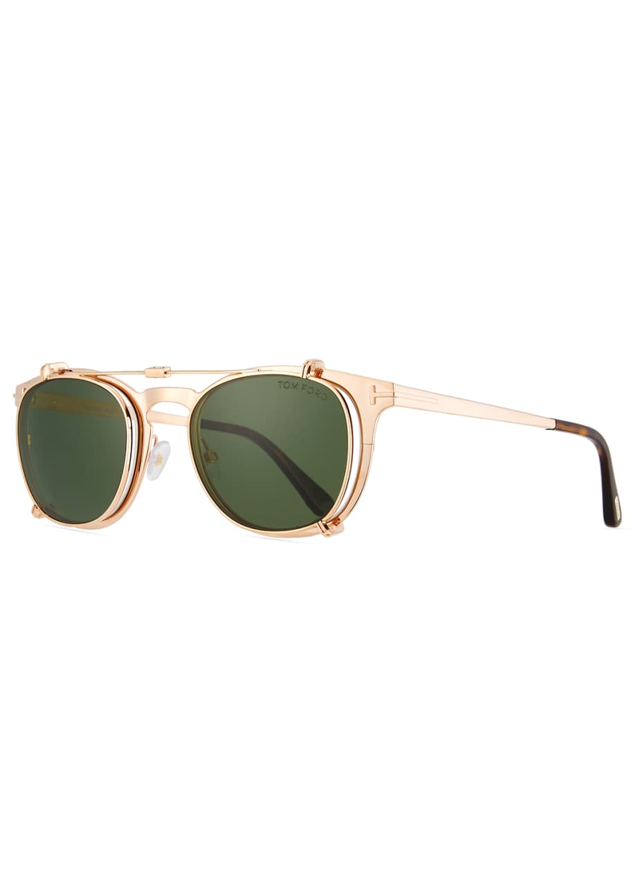 TOM FORD Special Edition Rose Gold-Plated Clip-on Sunglasses Box Set -  Bergdorf Goodman