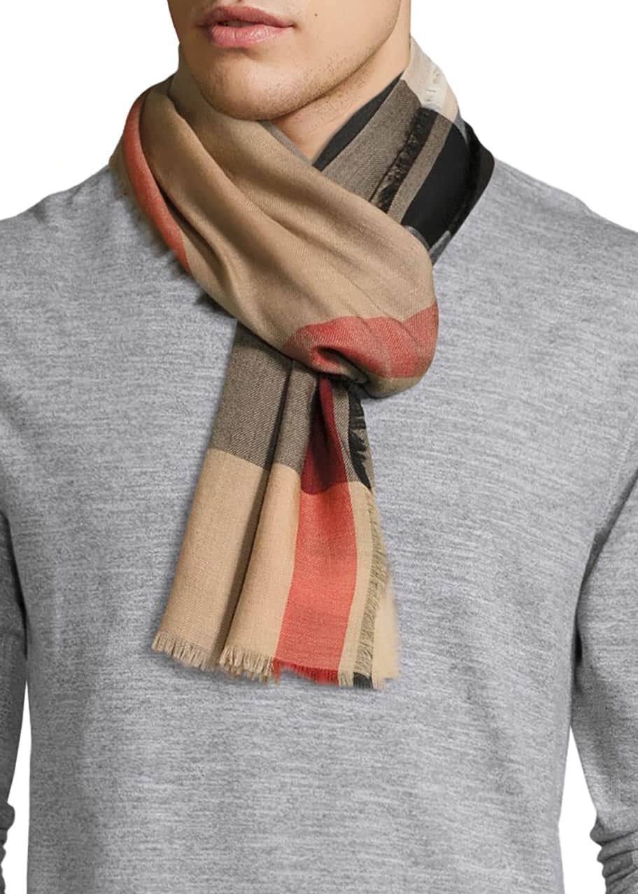 Burberry Ombre Mega Check Cashmere Scarf - Bergdorf Goodman