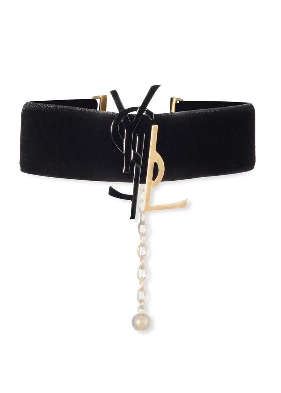 Monogram Velvet Choker Necklace
