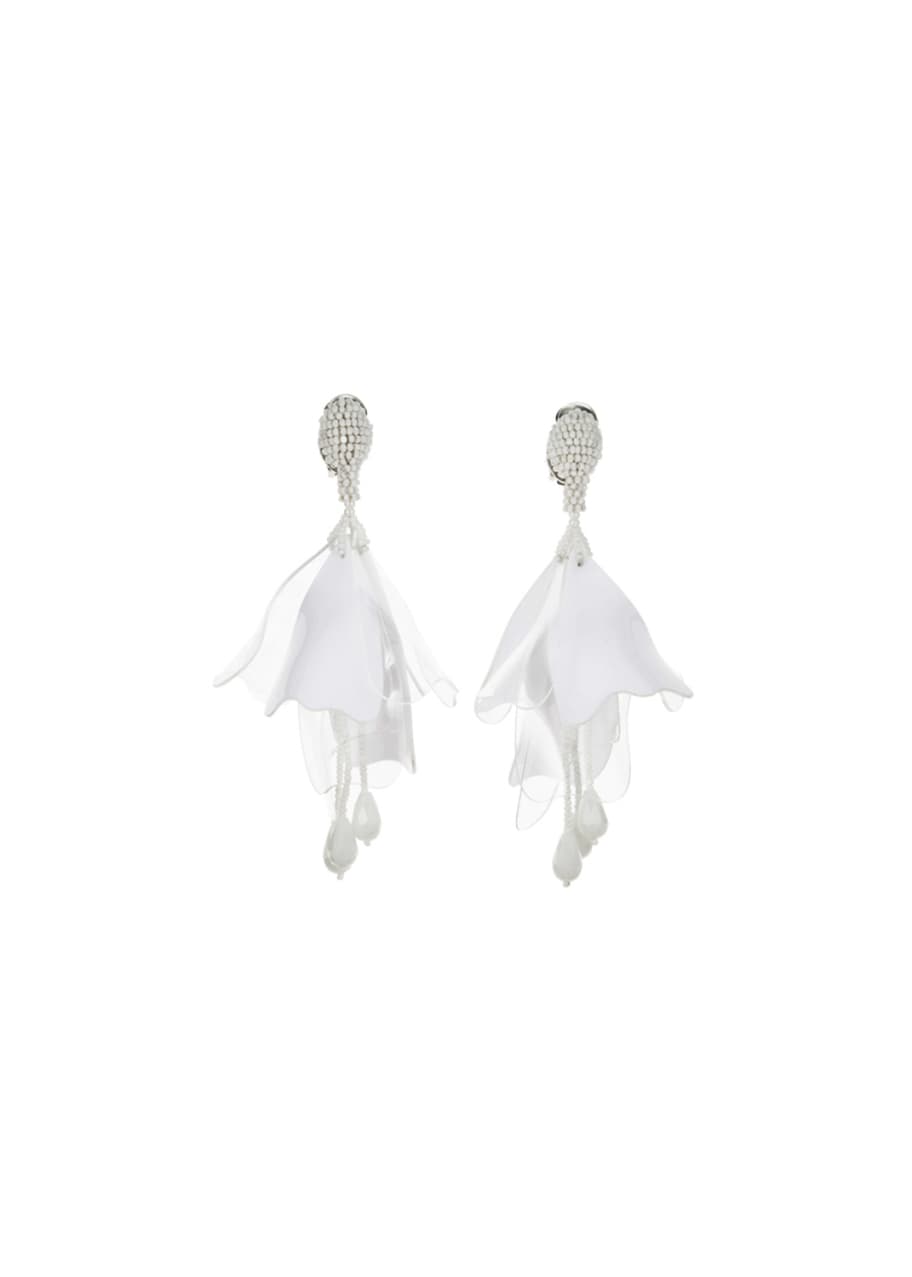 Oscar de la outlet renta white earrings