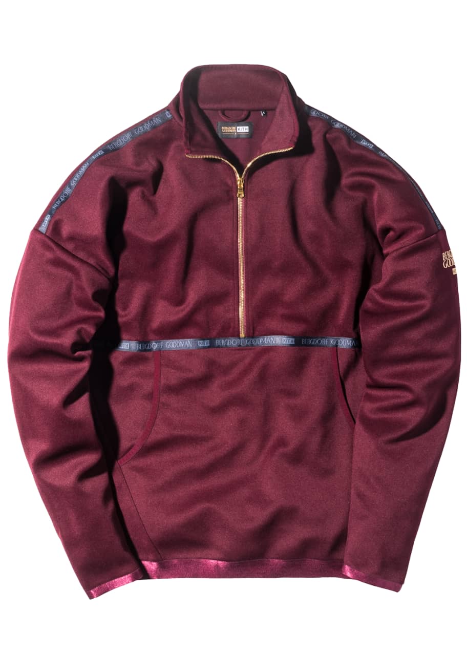 Kith Half-Zip Pullover Sweatshirt, Burgundy - Bergdorf Goodman