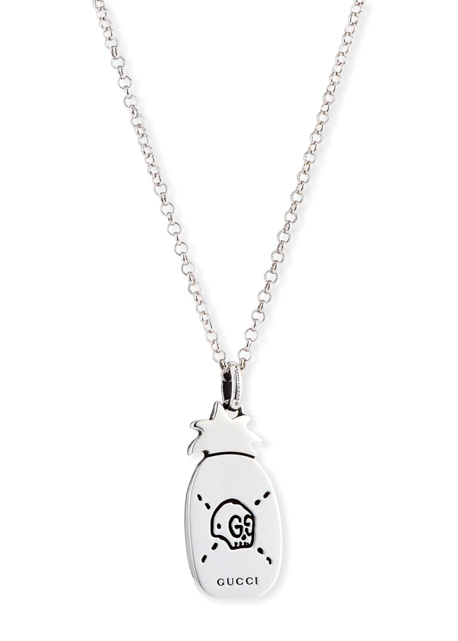 Gucci GucciGhost Men s Sterling Silver Pineapple Necklace