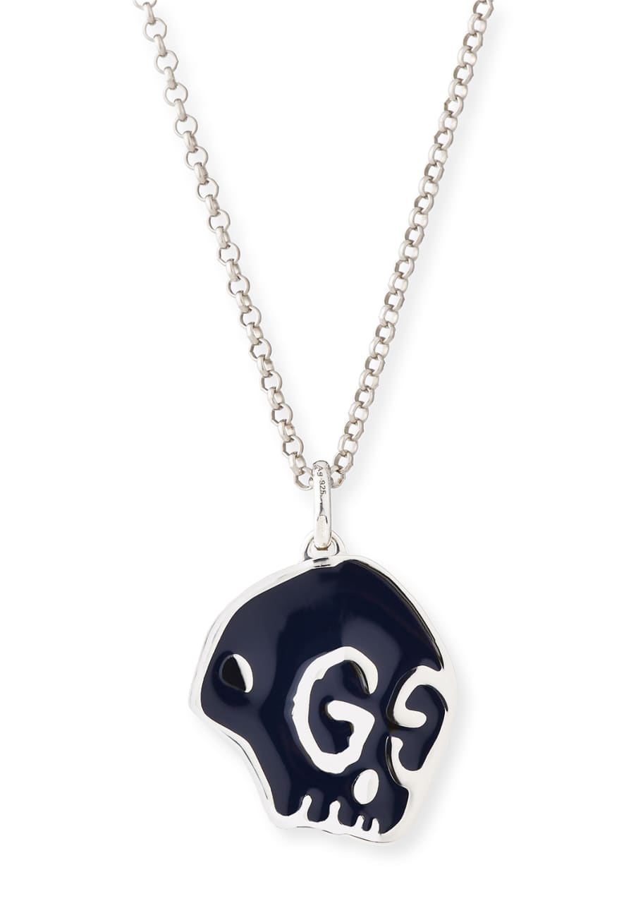 Gucci GucciGhost Men s Sterling Silver Skull Necklace Bergdorf