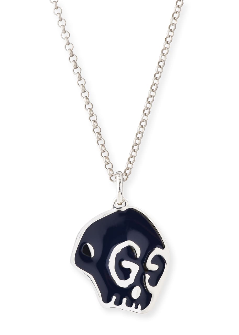 Gucci Men's GucciGhost Pendant Necklace, Silver - Bergdorf Goodman